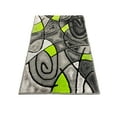 thumbnail image 4 of YHSF Modern Contemporary Area Rug for Living Room Bedroom Office Rug Trendz Style (Electric Green, 2 Feet x 3 Feet), 4 of 5