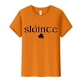 thumbnail image 4 of MSJUHEG Short Sleeve Shirts for Women Shirts for Women Slainte Women's Letter Print Round Neck Short Sleeve T Shirt Top Tshirts Shirts for Women Womens Tops Graphic Tees Orange Xl, 4 of 4