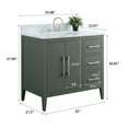 thumbnail image 6 of Vanity Art 36" Single Sink Bathroom Vanity Cabinet with Engineered Marble Countertop, 6 of 9