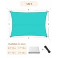 thumbnail image 6 of Sun Shade Sail 12x16Ft Aqua Green Solid Color Uv Block Sunshade Canopy Outdoor Shade Cover Rectangle Shade Cloth For Patio Garden Yard Deck Pergola, 6 of 6