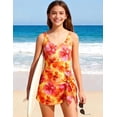 thumbnail image 3 of Aideaone Girl One Piece Swimdress Swimsuits Adjustable Straps Bathing Suit with kirt Tummy Control Swim Dresses Size 10-16, 3 of 6