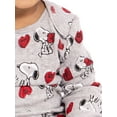 thumbnail image 3 of Peanuts Snoopy Baby Girls Valentine's Day Long Sleeve Bodysuit with Matching Joggers, 2-Piece Set, Sizes Newborn-12M, 3 of 8