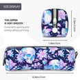 thumbnail image 3 of Honeii crystal Skull flower leaf Pattern Pencil Case, Pencil Pouch, Pencil Case Small, Pencil Pouch Aesthetic, PVC Pencil Pouch, Pencil Bag, Makeup Pouch, 3 of 7