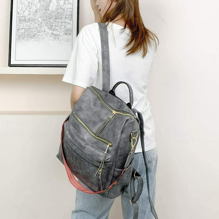 Women's Fashion Backpack Purses Multipurpose Design Handbags and Shoulder  Bag,grey,grey，G25156