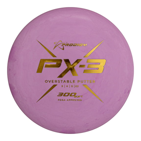 Prodigy Disc 300 Soft PX-3 | Stable Disc Golf Putter & Approach Disc | Grippy 300 Soft Plastic | Great for Driving & Approach Shots | Beaded for Added Stability | Colors May Vary (170-174g)