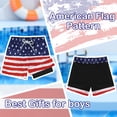 thumbnail image 6 of Zando 4th of July Swim Trunks for Boys with Compression Liner Patriotic American Flag Quick Dry Stretch Board Shorts 4-12, 6 of 7
