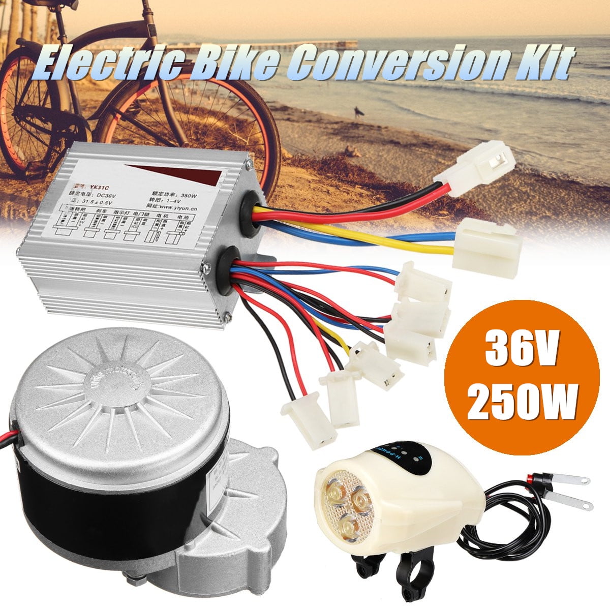 250W Electric Bike Components Conversion Kit Motor Controller fit 22-28/'/'Bicycle
