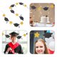 thumbnail image 2 of KAKOWELY Guirnalda de birrete de graduación con estrellas, banderines, gorro de graduación, decoraciones para fiestas de secundaria y universitarias de la generación 2025, 2 of 5