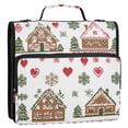 thumbnail image 5 of FORMRS Zipper Binder with Shoulder Strap 2-inch Ring 500 Sheet Capacity File Bag, Brown Nordic Christmas, 5 of 5