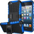 thumbnail image 1 of Funda para iPod Touch 7, funda para Touch 6, funda para Touch 5, funda protectora resistente de doble capa, funda protectora híbrida a prueba de golpes con soporte para Apple iPod Touch 5 6 7, 1 of 5