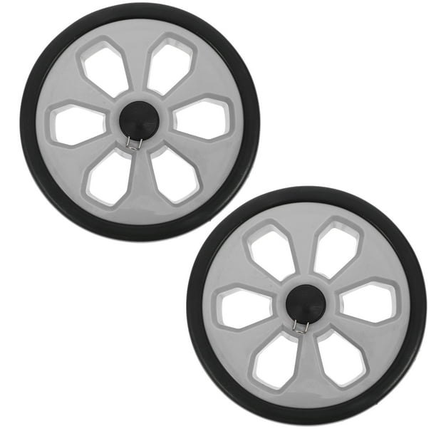 2 ruedas de repuesto para carrito de la compra, de plástico, plegables y resistentes. Ideales para carros de supermercado.