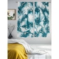 thumbnail image 3 of White Dark Green Marble Sheer Curtains 63 Inch Length 2 Panels Set Window Treatments, Modern Abstract Art Marble Crack Rod Pocket Semi Curtains for Living Room/Bedroom/Kitchen Décor, 104"W x 63"L, 3 of 7