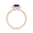 thumbnail image 2 of ANGARA Natural Vintage Style Claw-Set Round 1.45 ct Tanzanite Halo Ring in 14K Rose Gold for Women (Size-7mm) | December Birthstone, Anniversary, Jewelry Gift for Women | Natural Tanzanite Ring, 2 of 4