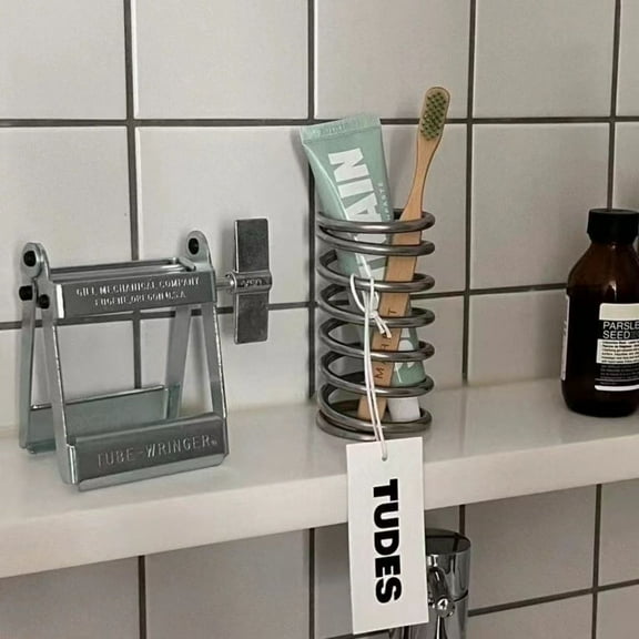 Qwtwty Desk Pen Storage Modern Metal Shelf Set-bathroom Draining Toothbrush Makeup Brush Storage Hollowed-out Pen Container And Decoration Creating High-end