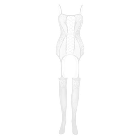 Xuewenshw Women s Lingerie Baby Doll Lingerie for Women Plus Size Lace Bodysuit Lingerie Crotchless Womens Lingerie Sexy Crotchless Body Suits for Women