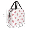 thumbnail image 2 of KLL Hand Drawn Strawberry Print Insulated Lunch Bag Women, Reusable Cute Tote Lunch Box for Adult & Men, Leakproof Cooler Lunch Bags for Work Office Travel Picnic, 2 of 5