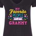 thumbnail image 4 of Inktastic My Favorite People Call Me Grammy with Flowers Women's V-Neck T-Shirt, 4 of 5