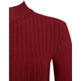 thumbnail image 5 of Women's Long Sleeve Bandage Wedding Guest Dress Midi Fall Winter Party Cocktail Dresses Evening Gown, 5 of 7
