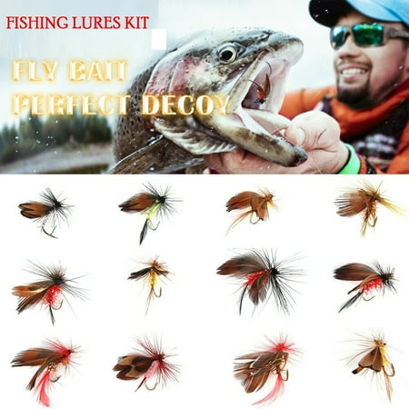 LELINTA 12pcs Fishing Lure Spinnerbait Bass Trout Salmon Hard Metal Spinner Baits Hook Kit with Tackle Boxes