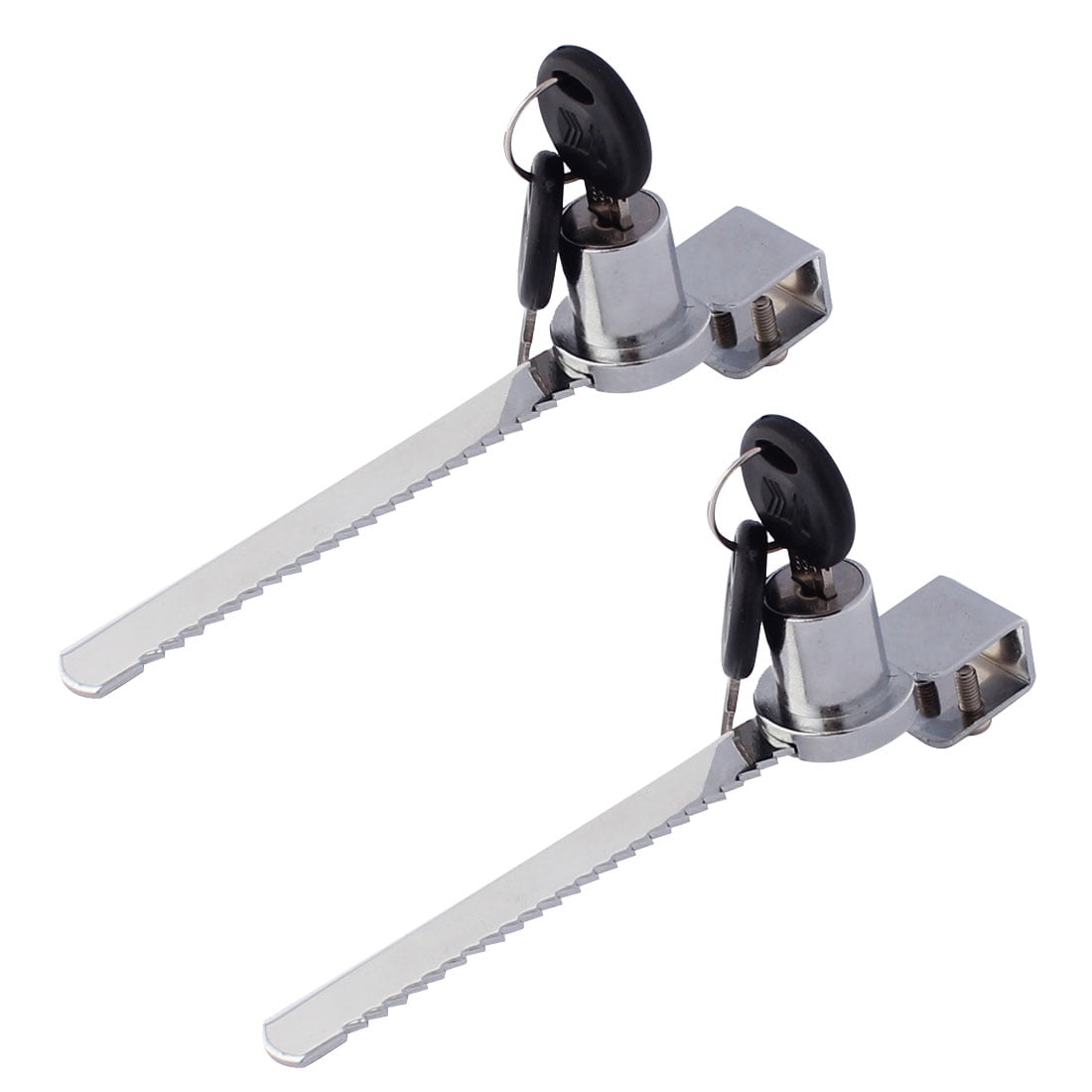 2pcs Metal Ratchet Bar Sliding Glass Showcase Display Cabinet Door