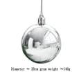 thumbnail image 2 of Juego de adornos de bolas navideñas para árbol de Navidad, decoraciones inastillables para vacaciones, fiestas, - Plata., 2 of 5