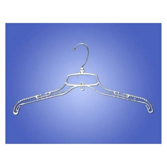 Plastic Clothes Hangers 50 Pack - 17 Inch Clear Hangers Heavy Duty Swivel Hook - Closet Hangers for Shirts, Blouses, Coats, Sweaters