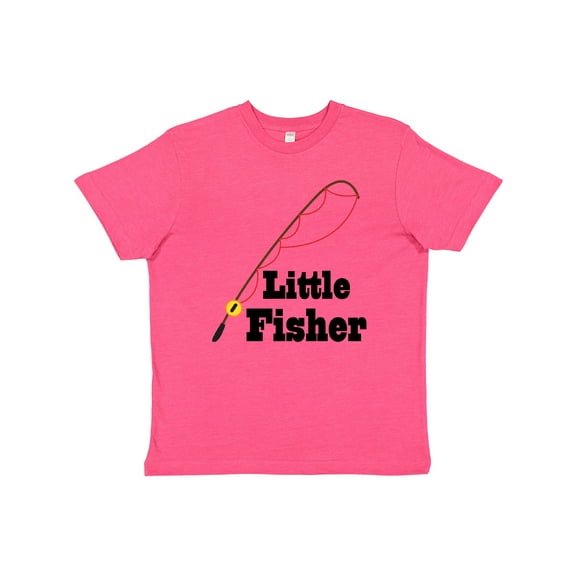 Inktastic Little Fisher Fishing Youth T-Shirt