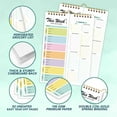 thumbnail image 3 of Tear Resistant Weekly Diet Organizers Notebook Reusable Meal Planning Pad With Reinforced Coils Compacts Vertical Design, 3 of 19