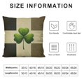 thumbnail image 5 of COMIO St Patricks Day Pillow Covers, Black Stripes Green Clover Throw Pillows Case,Shamrocks Spring Decorative Square Cushion Covers Farmhouse Outdoor Decor for Home Sofa Bed, 5 of 5