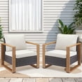 thumbnail image 2 of POCASSY Patio Chair Set of 2, Outdoor Porch Chairs with All Weather Wicker and Thick Cushions for Porch, Garden and Balcony, Beige, 2 of 6