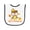 White and Black, variant on Inktastic My First Thanksgiving Owl Baby Terry Cloth Bib