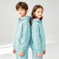thumbnail image 2 of YunPes Unisex Kids Zip-Up Hoodie Boys & Girls Solid Casual Hooded Jacket Teen Spring Fall Outerwear School Daily Clothes, 2 of 9