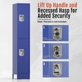 thumbnail image 4 of KAER Metal Locker, 2 Door Storage Locker with Hook, Storage Cabinet for Home, Office, Gym, Workshop-Blue, 4 of 7