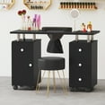 thumbnail image 2 of Costway Table de Manucure Roulante pour Ongles de Bureau avec 8 Roues Verrouillables et Collecteur de Poussière Électrique 3 Sacs à Poussière Repose-Poignet Noir, 2 of 9