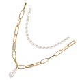 thumbnail image 3 of 1 Set Collier Canne à Paupière Collier Baroque Pendentif Perle Colliers en Alliage, 3 of 8