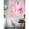 thumbnail image 4 of Valentine's Day Sheer Curtains 72 Inch Length 2 Panels Set, Pink Bows Romantic Love Heart Voile Window Treatment Rod Pocket Curtains Sheers Drapes for Bedroom/Living Room/Kitchen 52"x72"x2, 4 of 7