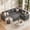 Gray, variant on Time Ray 5 Seaters Modular Sectional Sofa, Plush Corduroy Sleeper Sofa Bed with Storage Seat&Side Pocket,Pull Out Couch Bed,V Shaped Sectional Couches for Living Room,Dark Grey
