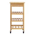 thumbnail image 3 of Oceanstar BKC1378 Oceanstar Bamboo Kitchen Trolley, 3 of 5