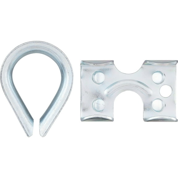 National Hardware - 3234 1/4" X 3/8" Rope Clamp Kit - Zinc Plated