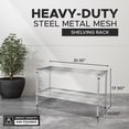 thumbnail image 3 of Design Ideas MeshWorks 2-Tier Metal Storage Shelving Unit Rack, Silver, 3 of 10