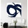 thumbnail image 2 of Giant Art 72x72 Navy Circular Strokes II Fine Art Giant Canvas Print in White, 2 of 3