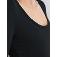 thumbnail image 4 of Emmalise Women’s Long Sleeve Scoop Neck Fitted Top Dark and Light Multipack S, 4 of 4
