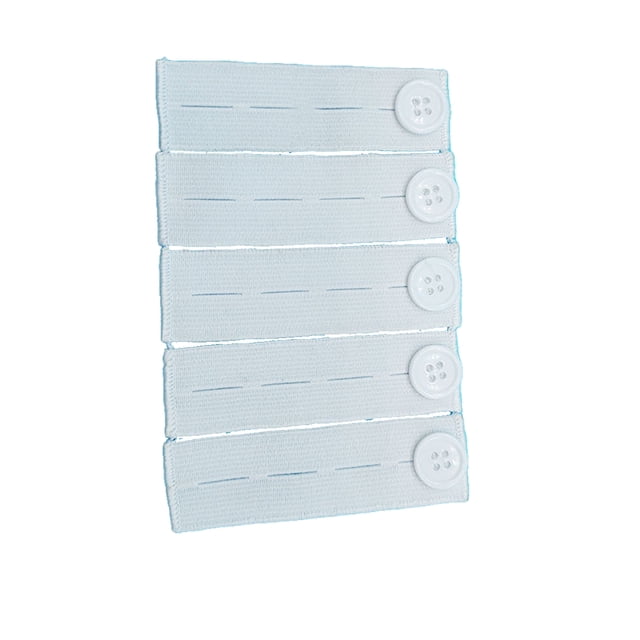 Yuarrent Banda para el vientre Pantalones de maternidad cómodos Extensor de cintura elástica con botones Agujeros Rectángulo Lavable azul profundo Tela de costura y artesanía blanco Yuarrent HA060142-05