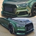 thumbnail image 3 of Gloss Black For Audi A3 S Line 2017-2019 2020 Honeycomb Front Bumper Grill Fog Light Grille Cover, 3 of 15
