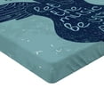 thumbnail image 2 of Ambesonne Retro Fitted Sheet, Music Guitar Wings Blue, Twin Size, Dark Blue, 2 of 3