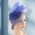 thumbnail image 3 of D-GROEE Fascinator Hat Rabbit Ears Veil Feather Fascinator Tea Party Bridal Wedding Veil Pillbox Hat, 3 of 8