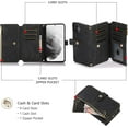 thumbnail image 2 of Wallet Case for Samsung Galaxy S20 FE 5G, Vintage Premium PU Leather Cover Flip Case with Card Slots Magnetic Closure Zipper Pocket Kickstand Handbag with Hand Strap - Retro Black, 2 of 16