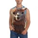 thumbnail image 1 of Balery Fluffy Alpaca Mountain Meadow Camisetas sin mangas para hombre, absorbe la humedad y protege contra el mal olor.-Large, 1 of 7