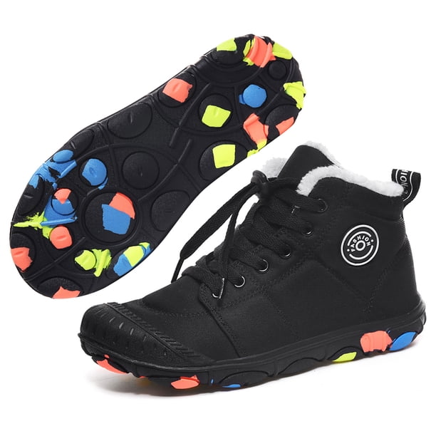 DQrwqpou Botas Algodón para Botas Senderismo para en Casa en El Césped (Negro 32)