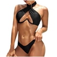 thumbnail image 2 of Mejor Belleza Mujer Traje de Baño de Moda Aumentar el tamaño 2 Piezas Tankini Tops de Bikini y Partes de Abajo Negro M, 2 of 5